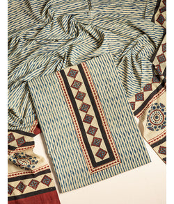 COTTON AJRAKH 2 PIECE SUIT SET