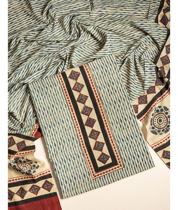 COTTON AJRAKH 2 PIECE SUIT SET