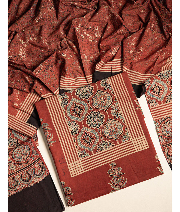 COTTON AJRAKH 2 PIECE SUIT SET