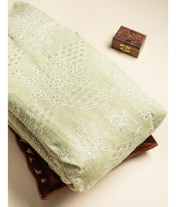 COTTON LINEN EMBROIDERED FABRIC