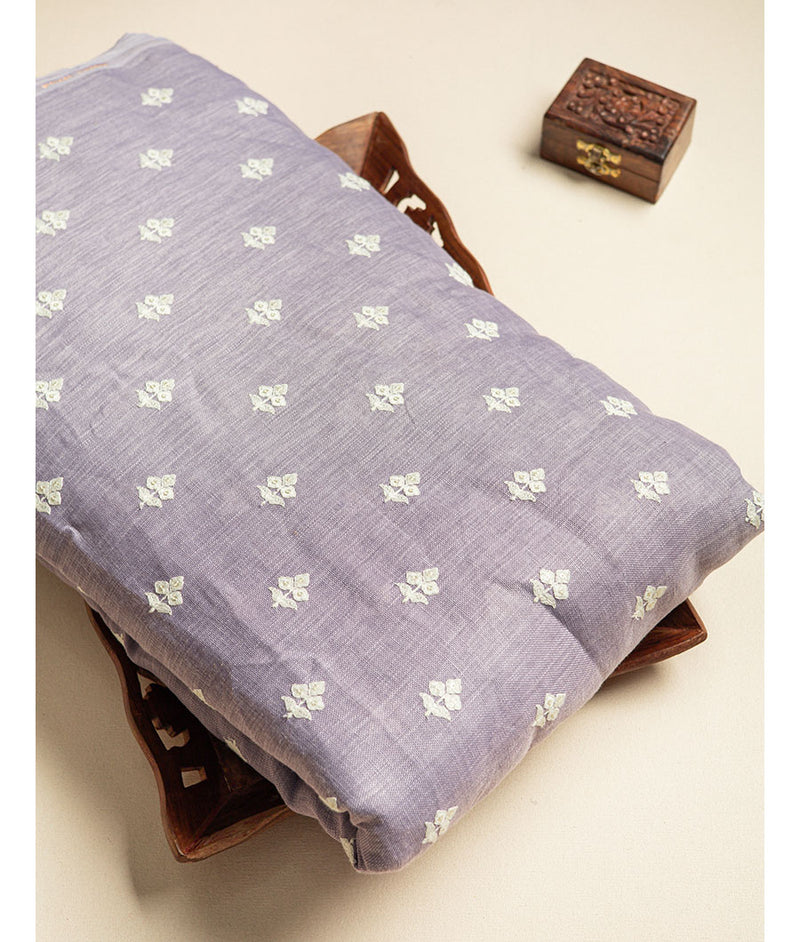 COTTON LINEN EMBROIDERED FABRIC