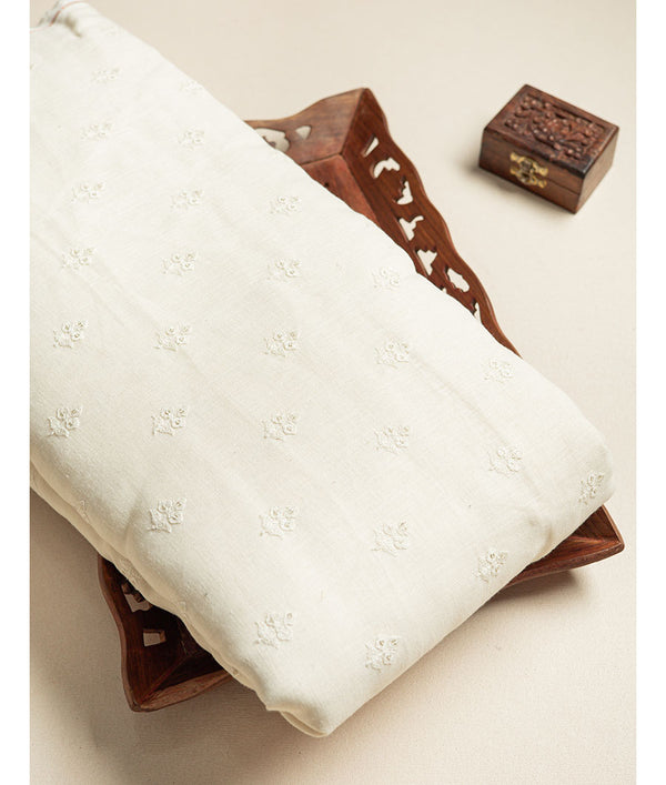 COTTON LINEN EMBROIDERED FABRIC