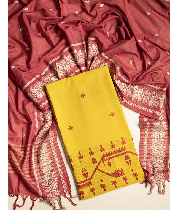 COTTON HANDLOOM 2 PIECE SUIT SET