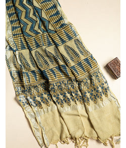PURE LINEN AJRAKH DUPATTA