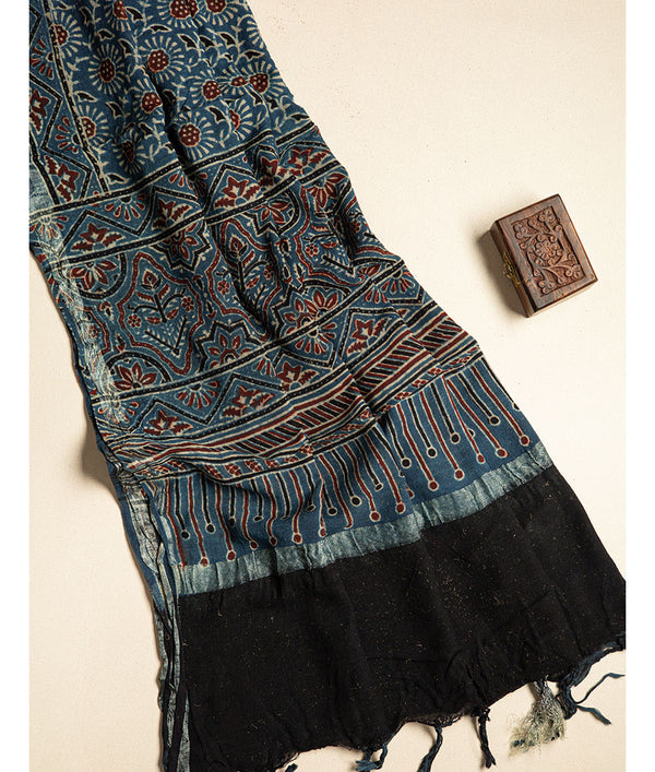 PURE LINEN AJRAKH DUPATTA