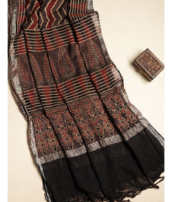 PURE LINEN AJRAKH DUPATTA