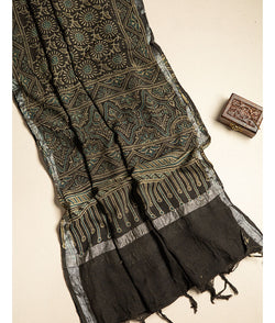 PURE LINEN AJRAKH DUPATTA