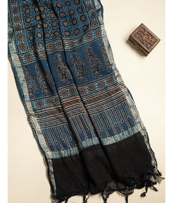 PURE LINEN AJRAKH DUPATTA