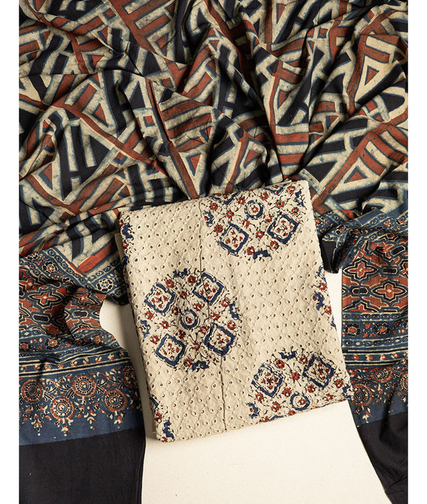 COTTON AJRAKH 2 PIECE SUIT SET