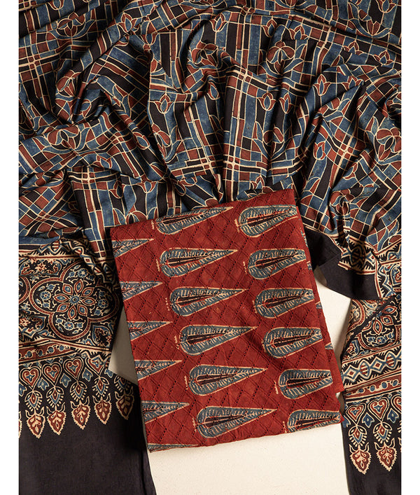 COTTON AJRAKH 2 PIECE SUIT SET