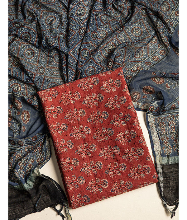 COTTON AJRAKH 2 PIECE SUIT SET