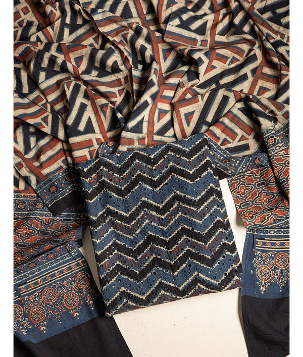 COTTON AJRAKH 2 PIECE SUIT SET