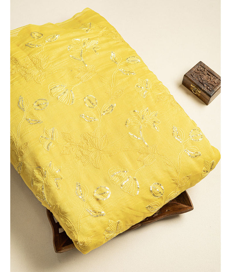 PURE MALAI CHANDERI FABRIC