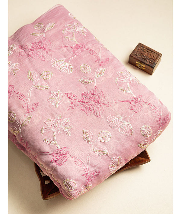 PURE MALAI CHANDERI FABRIC