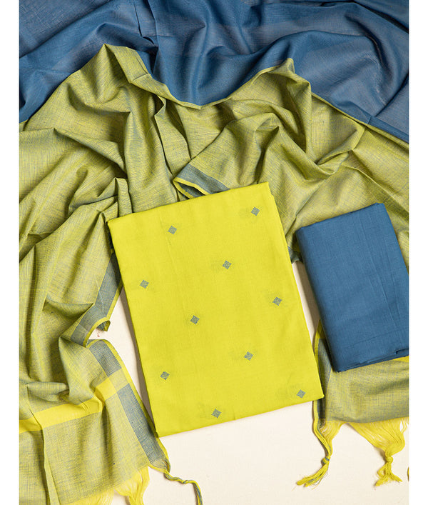 COTTON WOVEN 3 PIECE SUIT SET