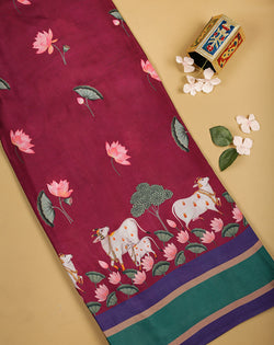 ASSAM SILK PICHWAI PRINTED FABRIC