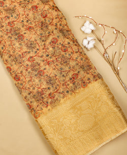 ORGANZA PICHWAI PRINTED FABRIC WITH BORDER