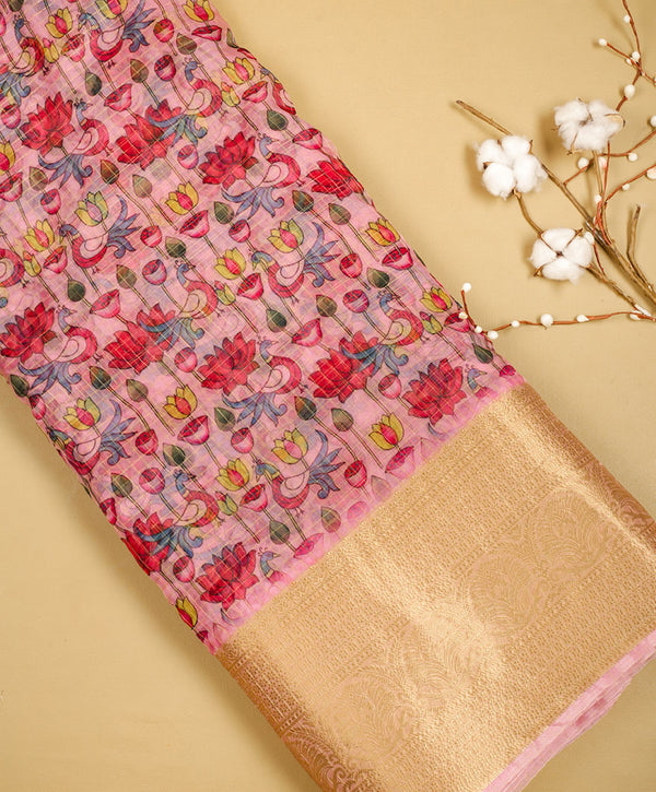 ORGANZA PICHWAI PRINTED FABRIC WITH BORDER
